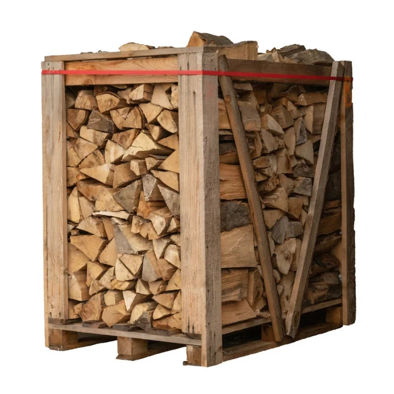 4 x Paletten (2 x Weißeiche + 2 x Buche/Hainbuche) – 25cm-Scheite